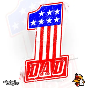 #1 Dad USA sticker