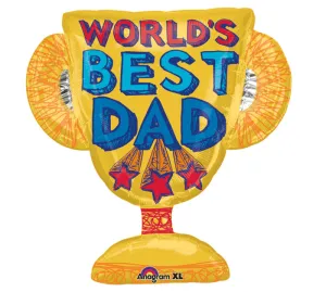 27" Best Dad Trophy Jumbo Balloon