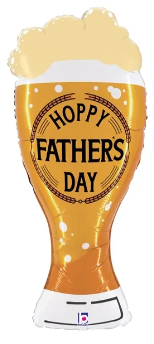 39" Foil Shape Hoppy Father's Day Beer Foil Balloon