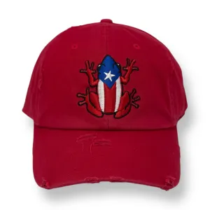 4U CUSTOM  PUERTO RICO "DON COQUI" RED DAD HAT