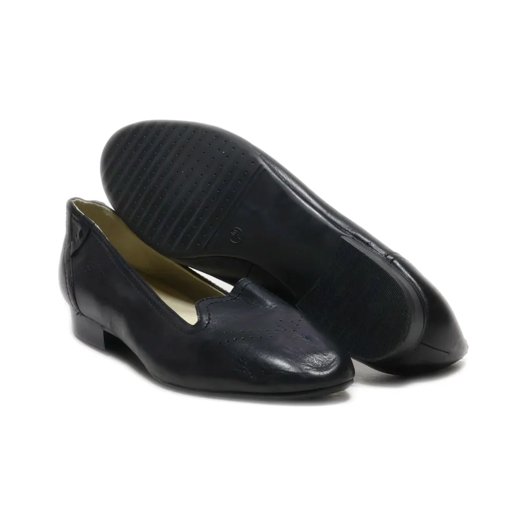 5Th Avenue Slip Ons Leather Black Colour For Women