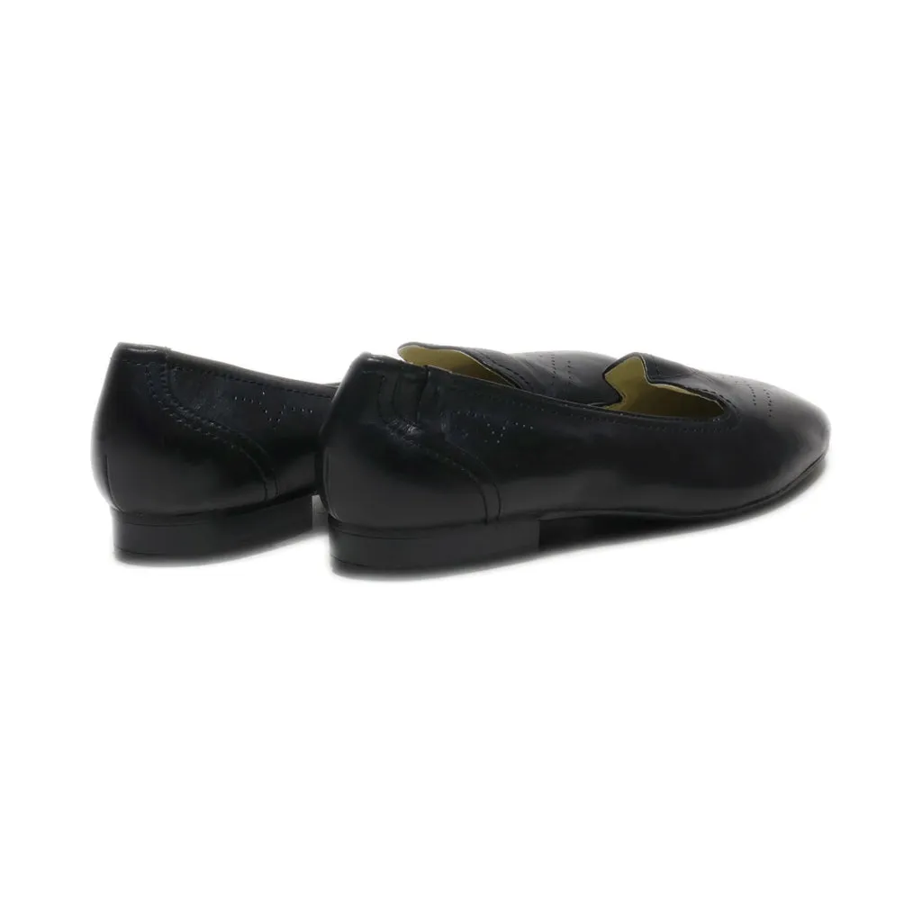 5Th Avenue Slip Ons Leather Black Colour For Women