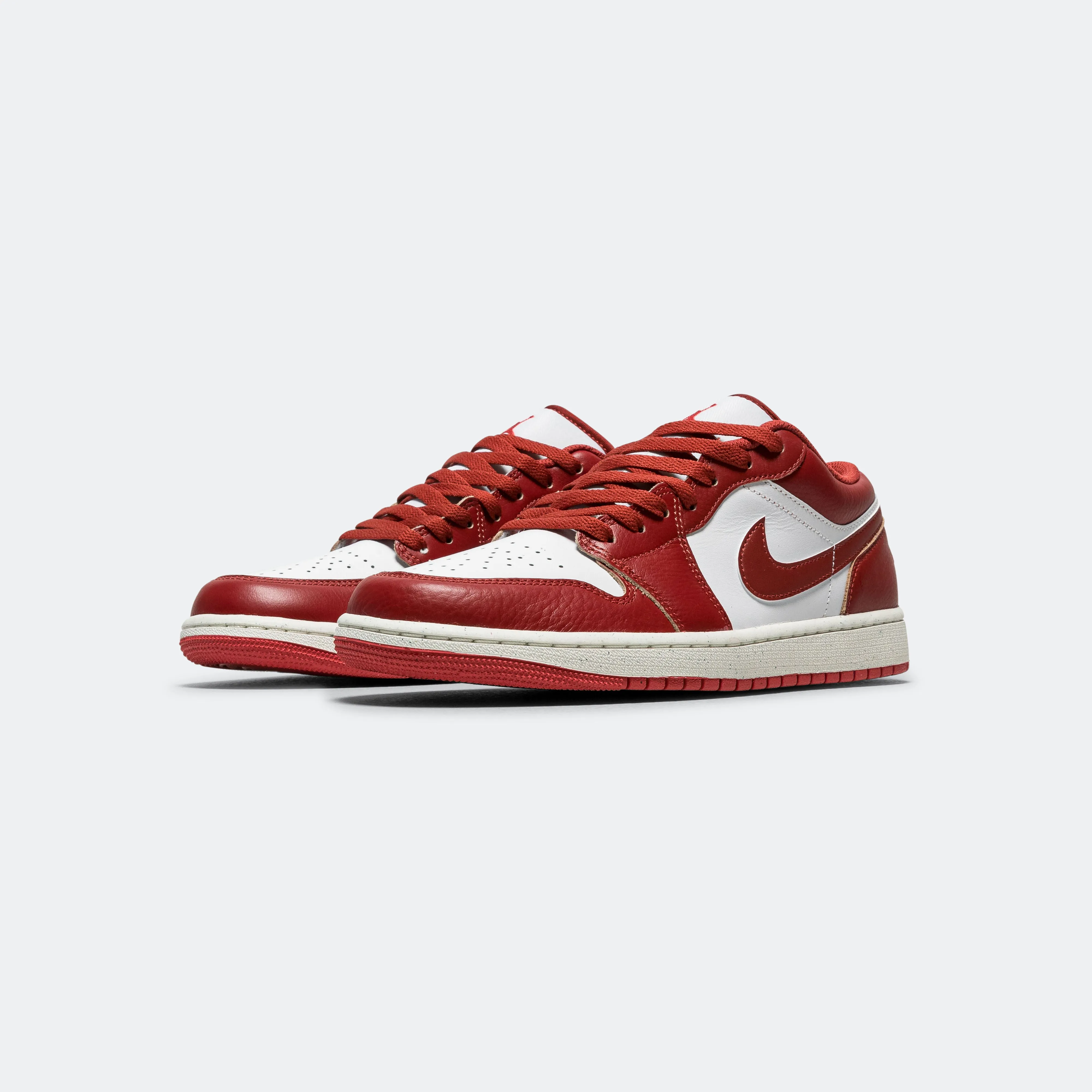 Air Jordan 1 Low SE - White/Dune Red-Lobster-Sail