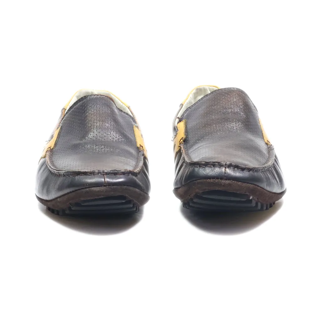 Aldo Casual Slip Ons Leather Brown Colour For Men