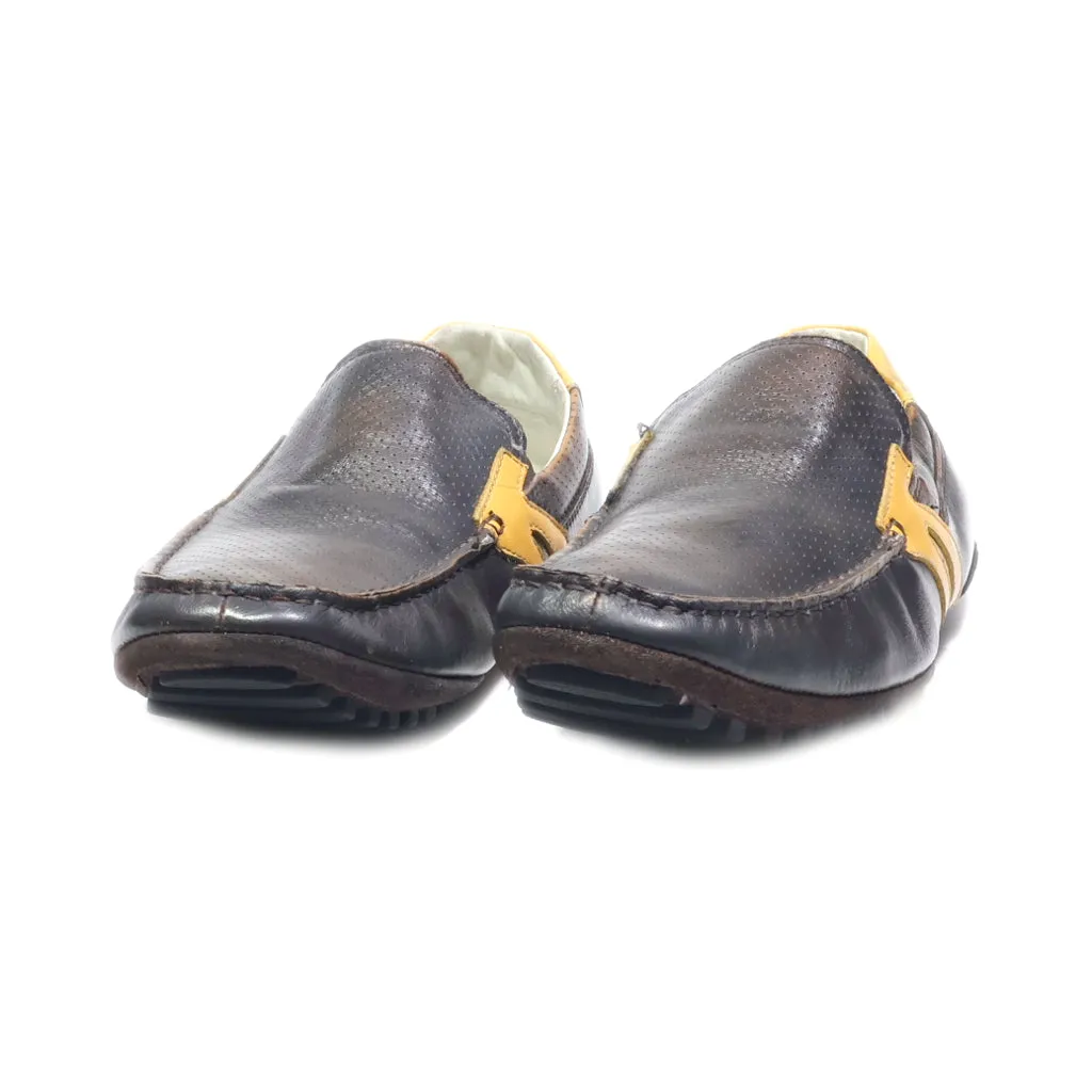 Aldo Casual Slip Ons Leather Brown Colour For Men