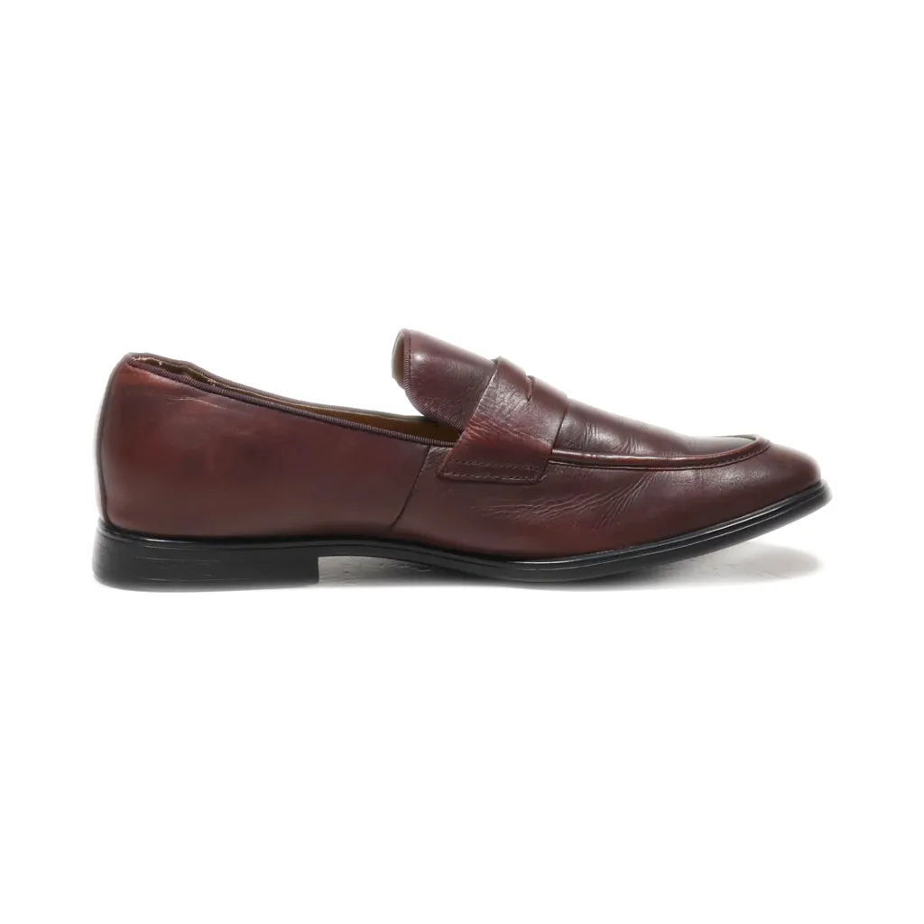 Aldo Formal Slip Ons Leather Brown Colour For Men