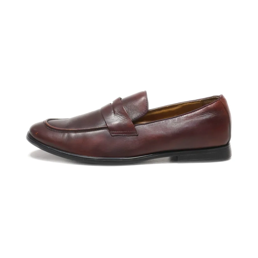 Aldo Formal Slip Ons Leather Brown Colour For Men