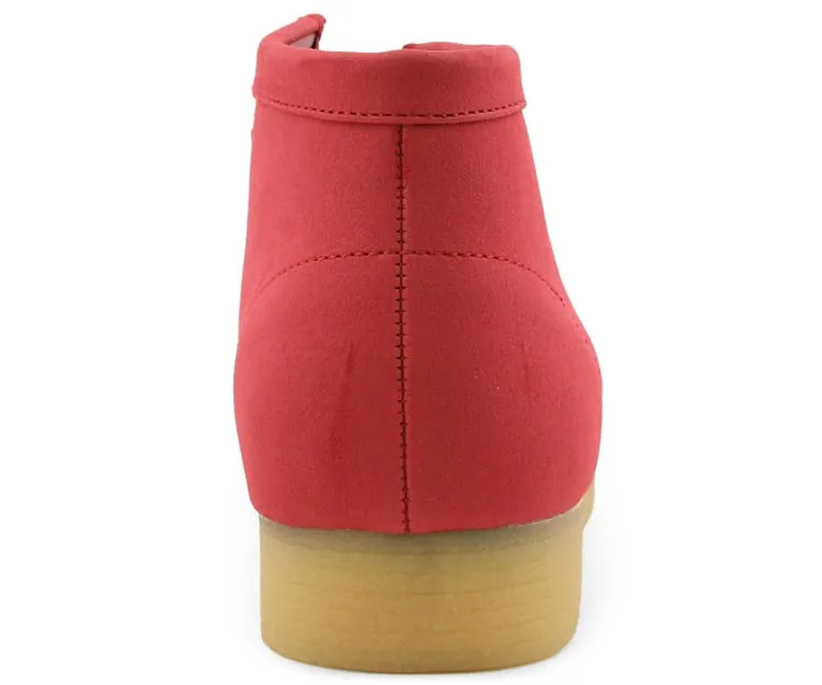 Amali Wallabee Boot Style Men's Burnt Red Suede High Top Shoes