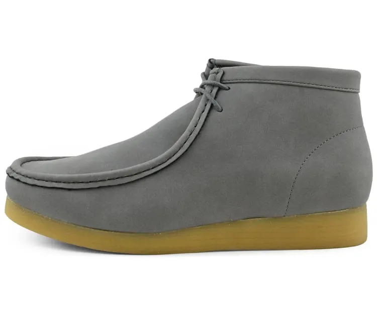 Amali Wallabee Boot Style Men's Gray Suede High Top Shoes