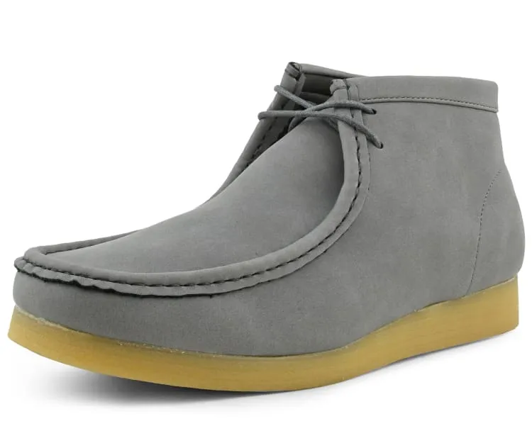 Amali Wallabee Boot Style Men's Gray Suede High Top Shoes