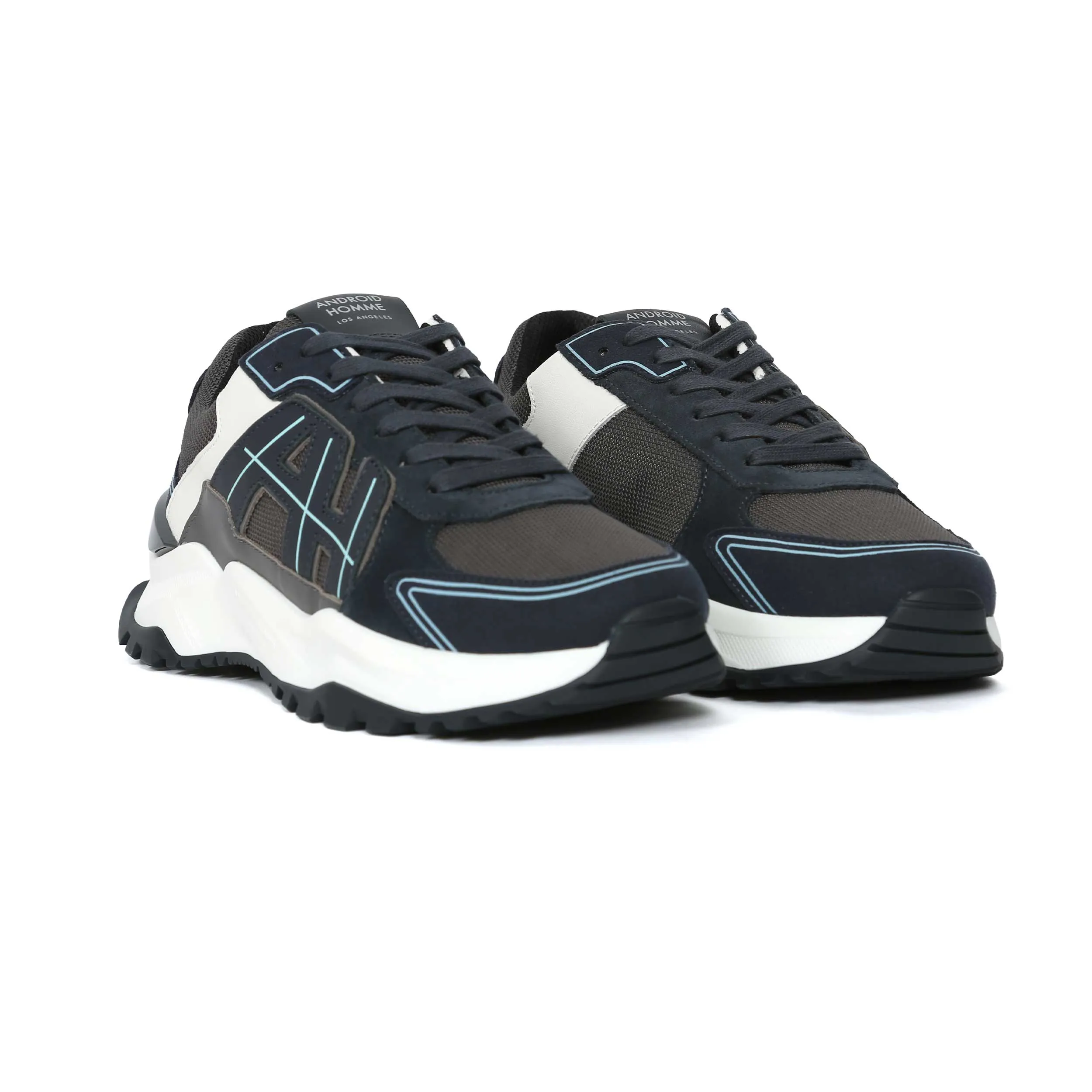 Android Homme AH One Trainer in Navy, Grey & White