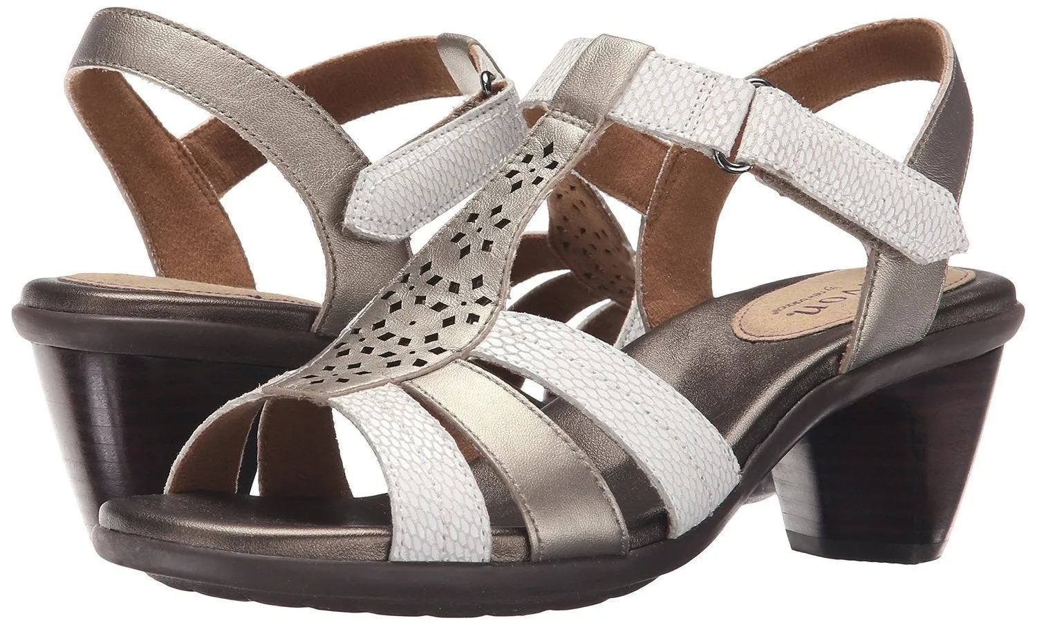 Aravon Mary-AR Dress Sandal, White (Women)