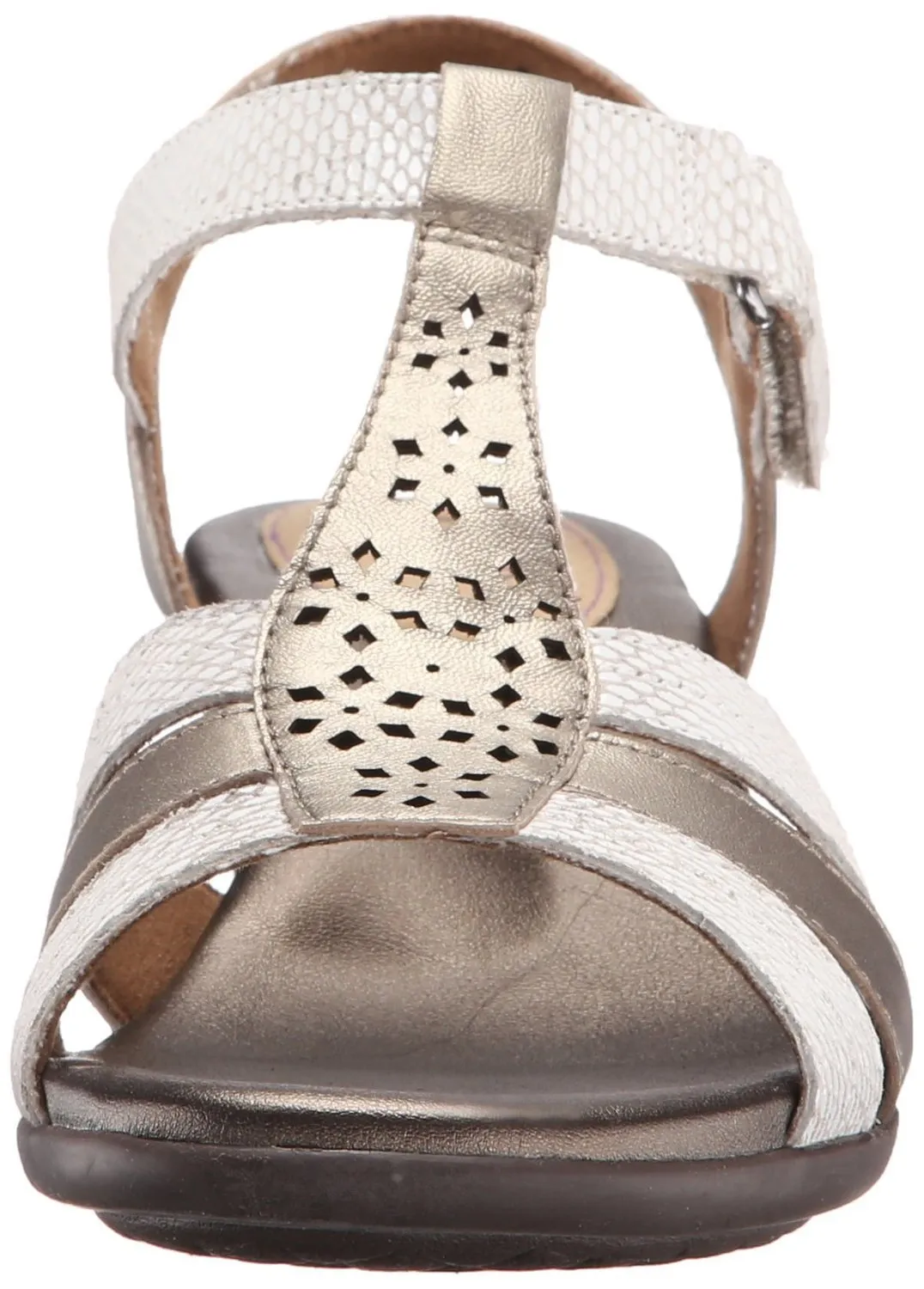 Aravon Mary-AR Dress Sandal, White (Women)