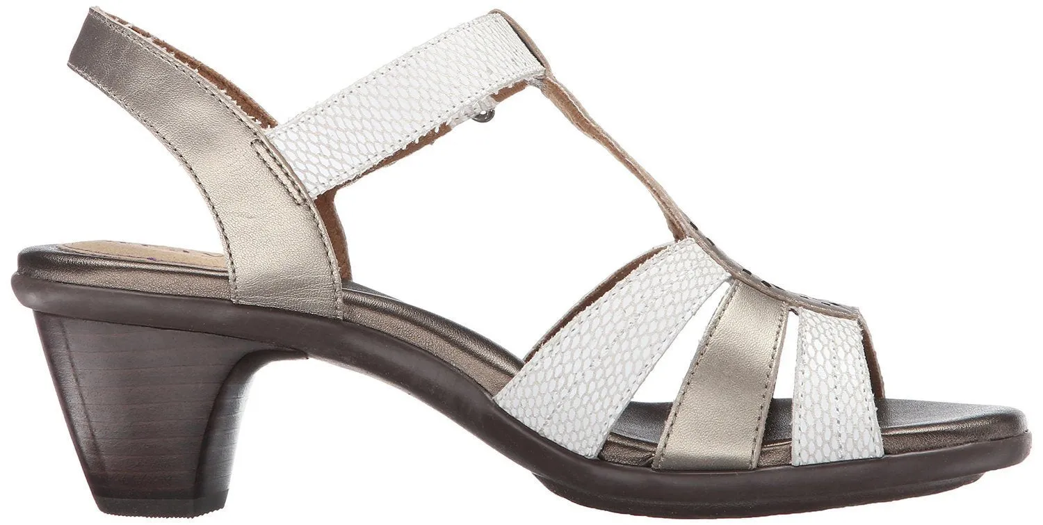 Aravon Mary-AR Dress Sandal, White (Women)