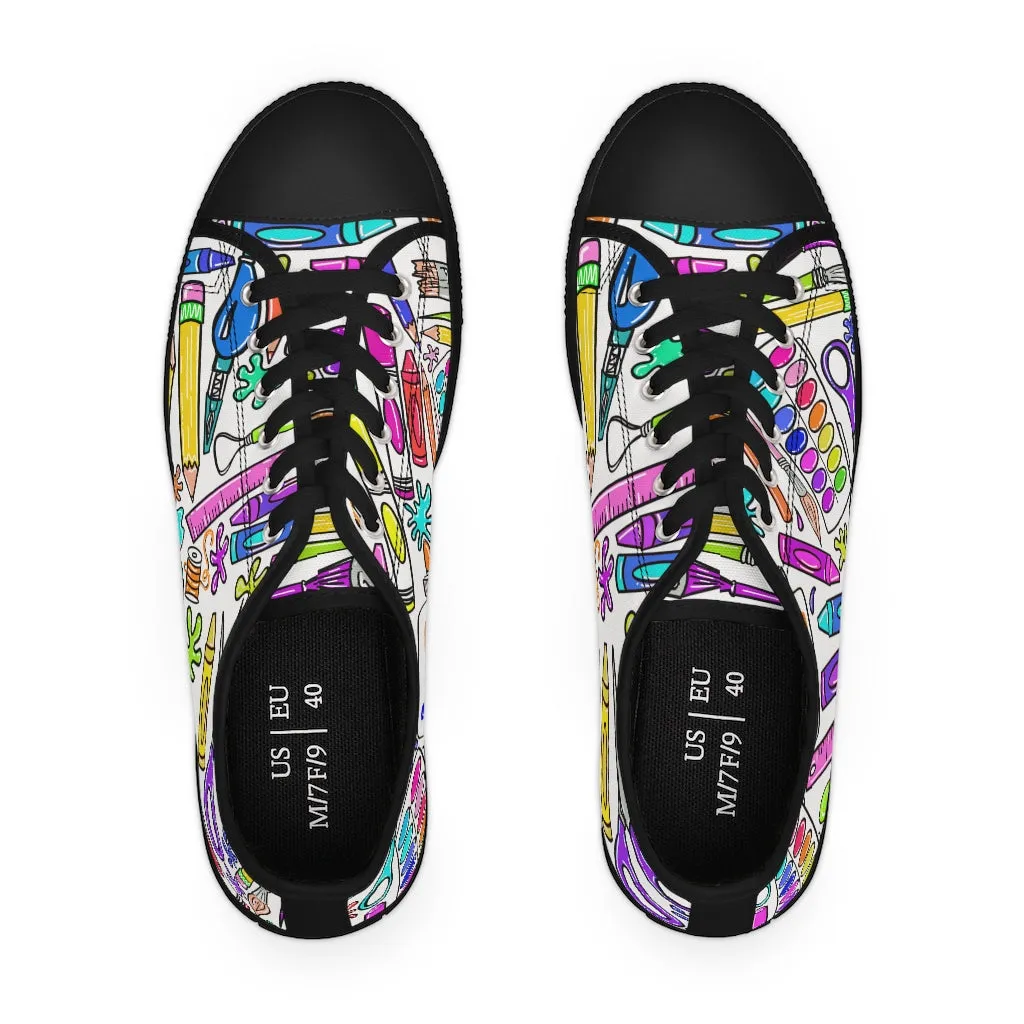 Art Supplies Women's Low Top Sneakers