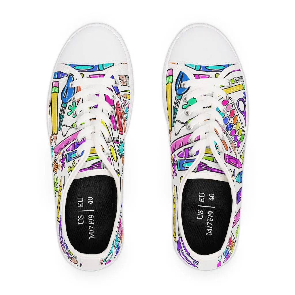 Art Supplies Women's Low Top Sneakers