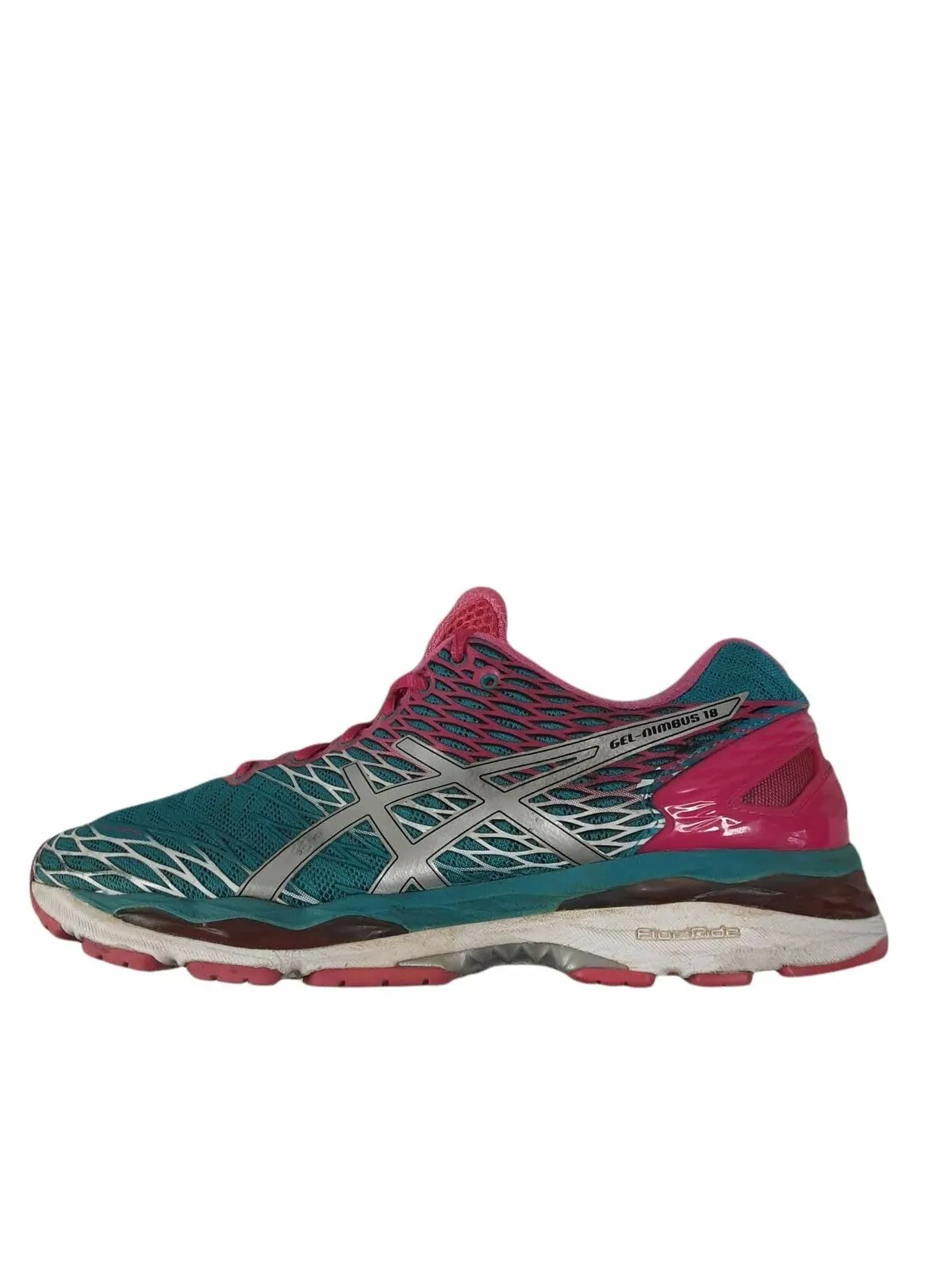 Asics Gel-Nimbus 18 Blue Pink Running Shoes Women's (Size: 10.5) T650N