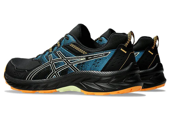 ASICS MEN'S GEL VENTURE 9 BLACK/MINT RUNNING SHOES