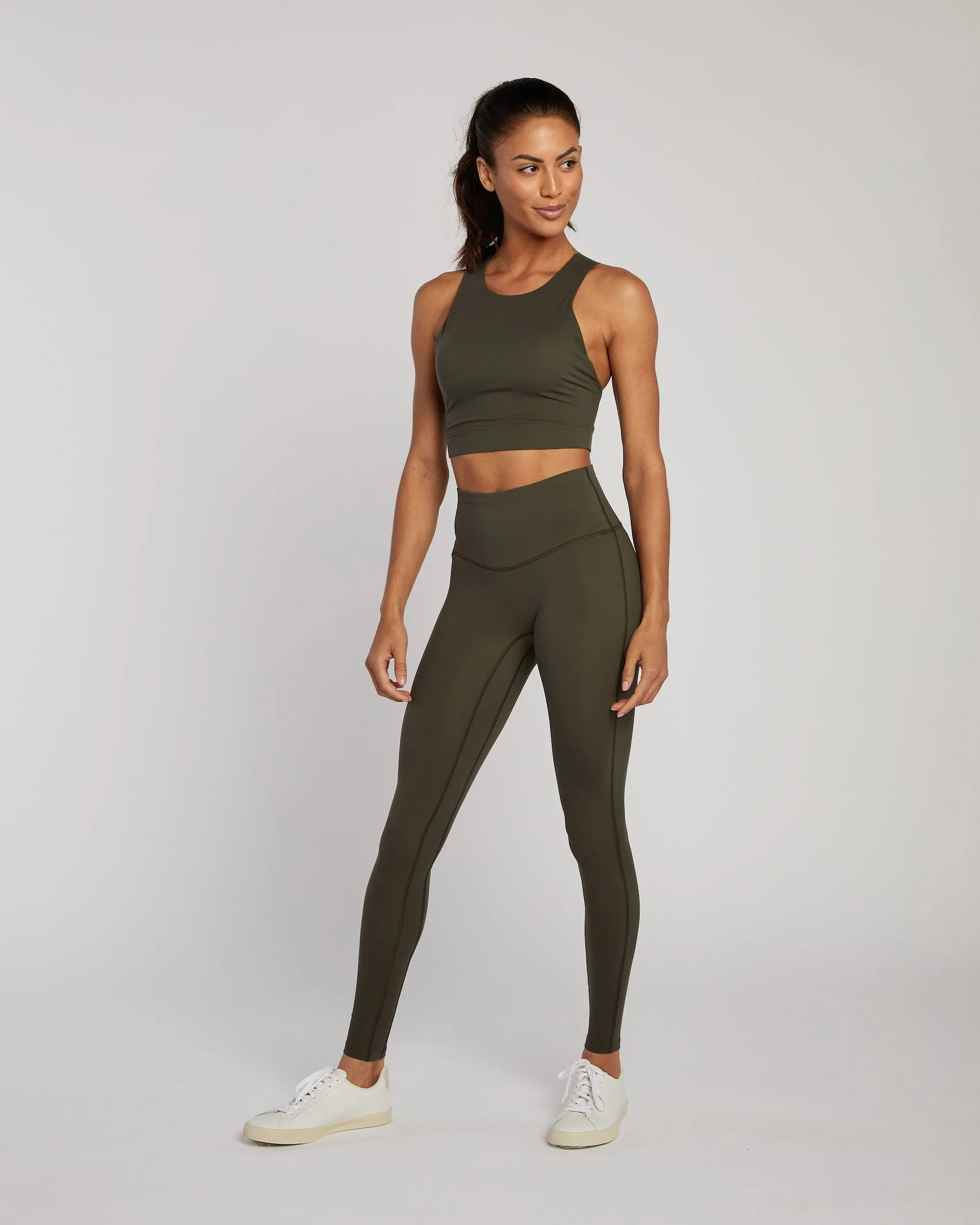 Audrey Crop - Olive