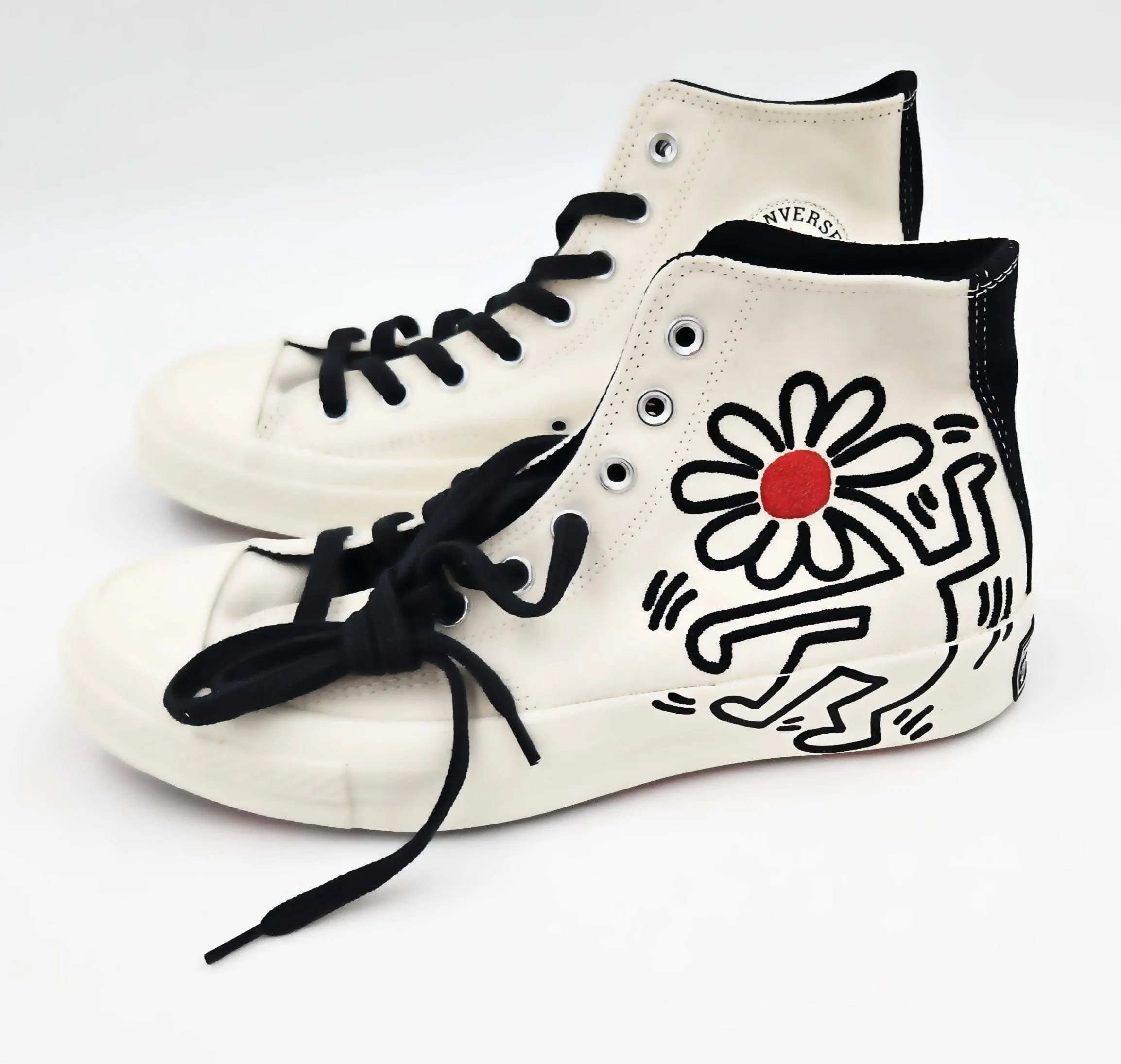 Authentic Keith Haring Egret Converse Chuck Taylor Hi Sneakers New M8 W10