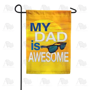 Awesome Dad Double Sided Garden Flag