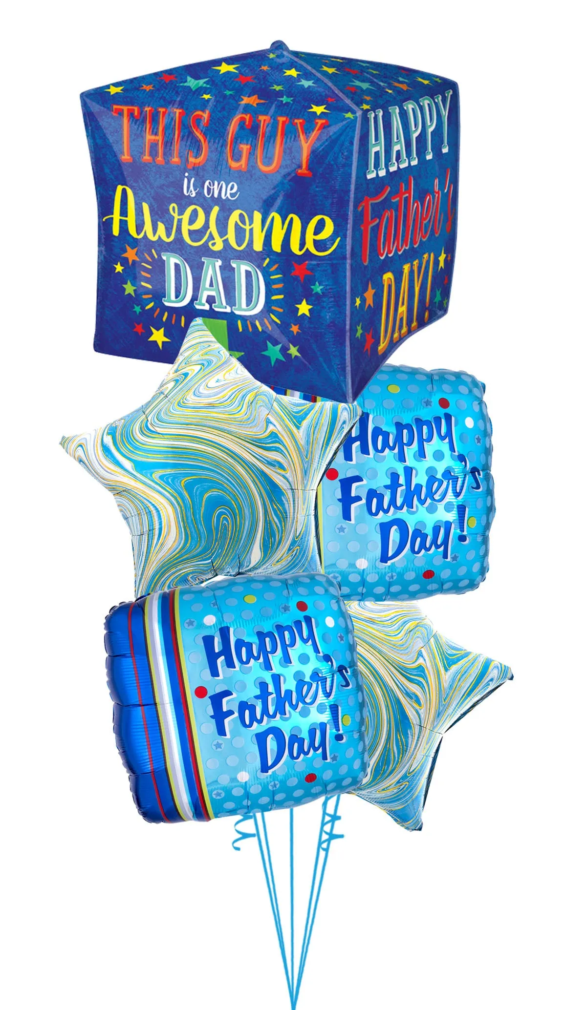 Awesome Dad UltraShape Cubez All Foil Bouquet