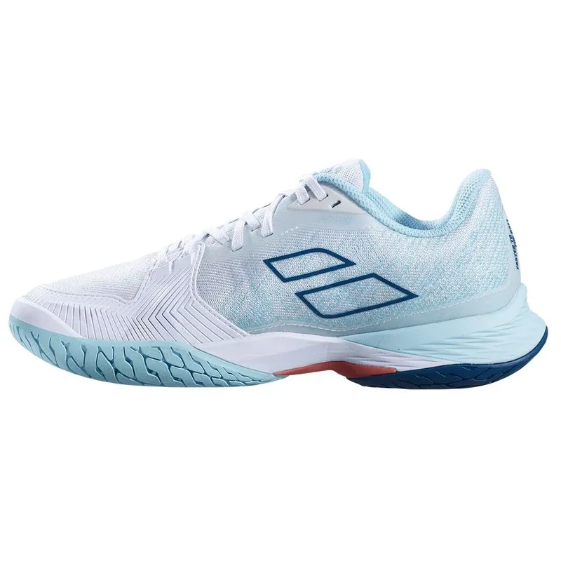 Babolat Jet Mach 3 All Court (Ladies) Tennis Shoe - White/Angel Blue