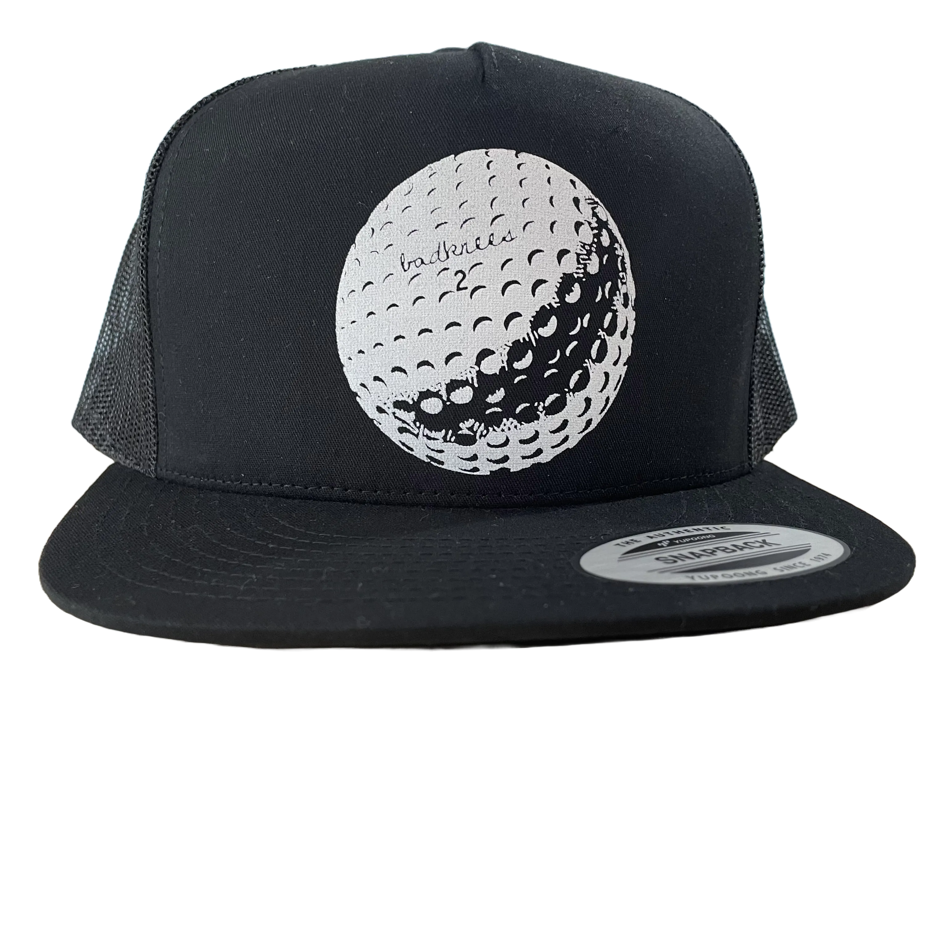 badknees Golfing Cap - Black and White