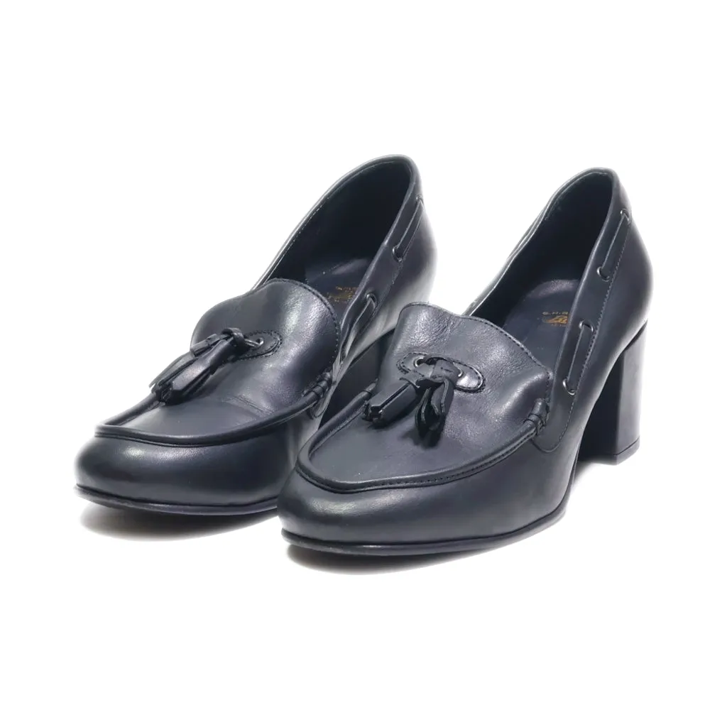 Bass Mid-Heel Shoes Leather Black Colour For Women