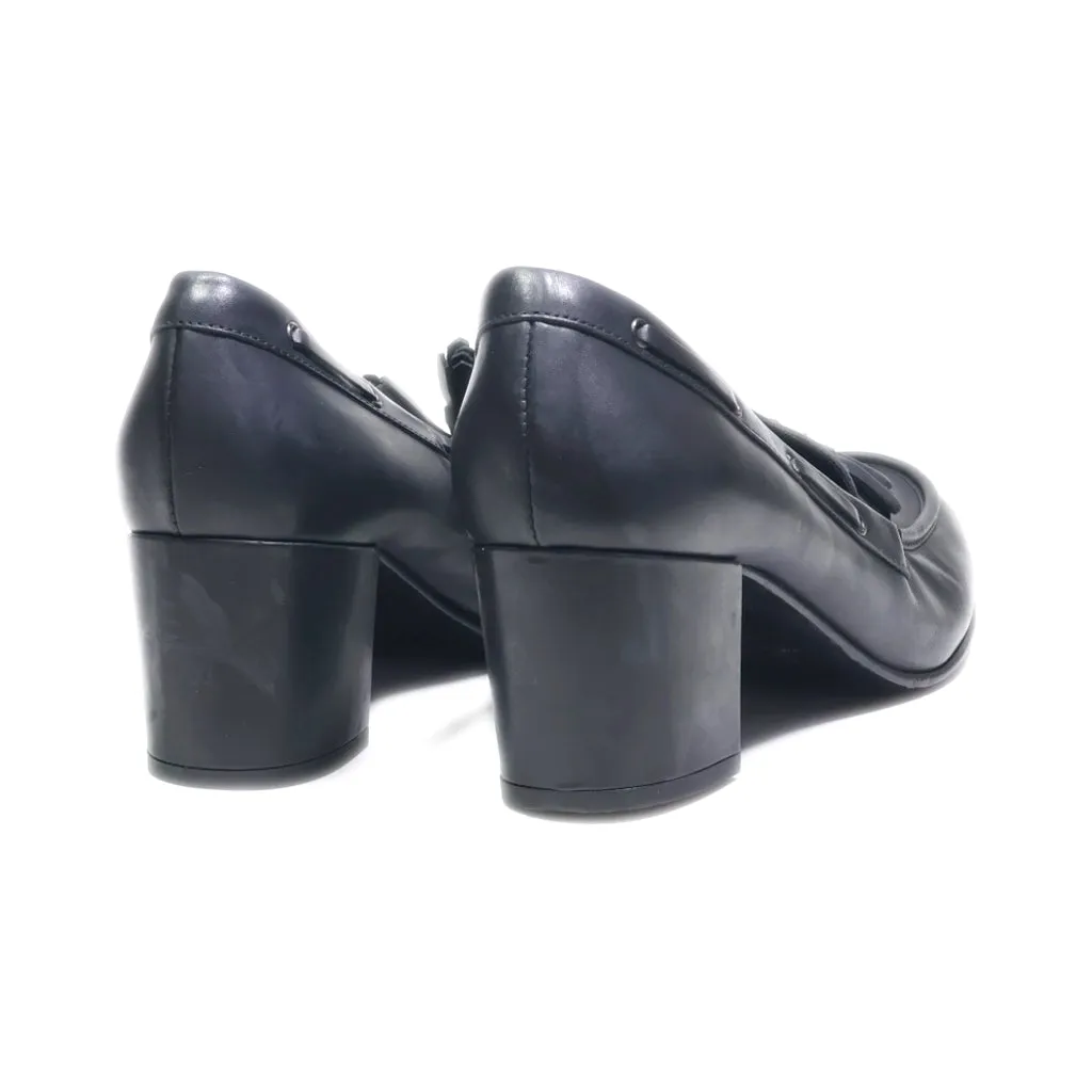 Bass Mid-Heel Shoes Leather Black Colour For Women