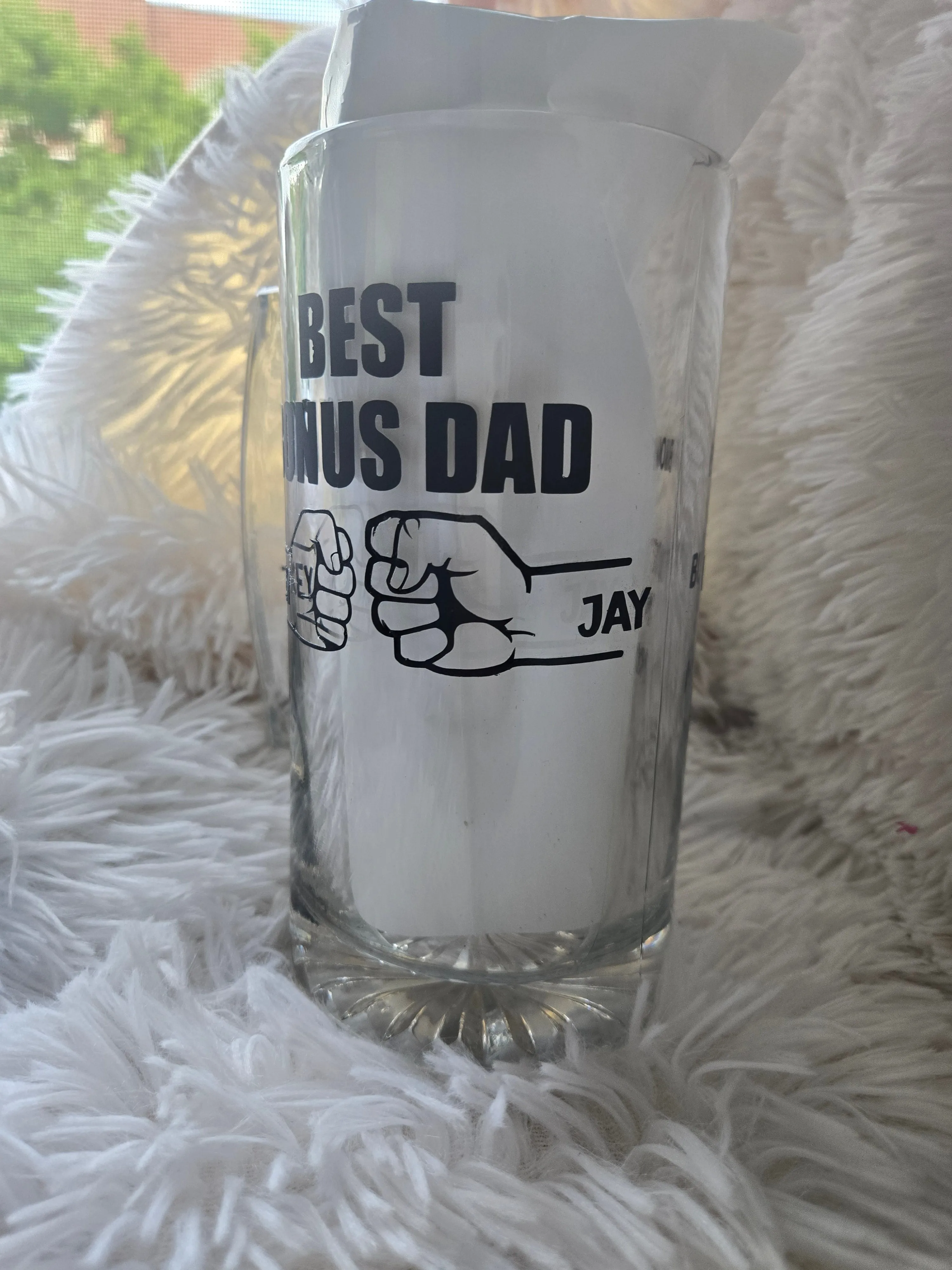 Best Bonus Dad Fist Bump Beer Mug