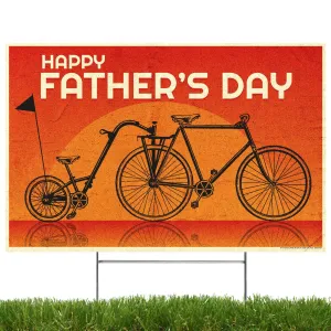 Bicycling Father's Day Yard Sign