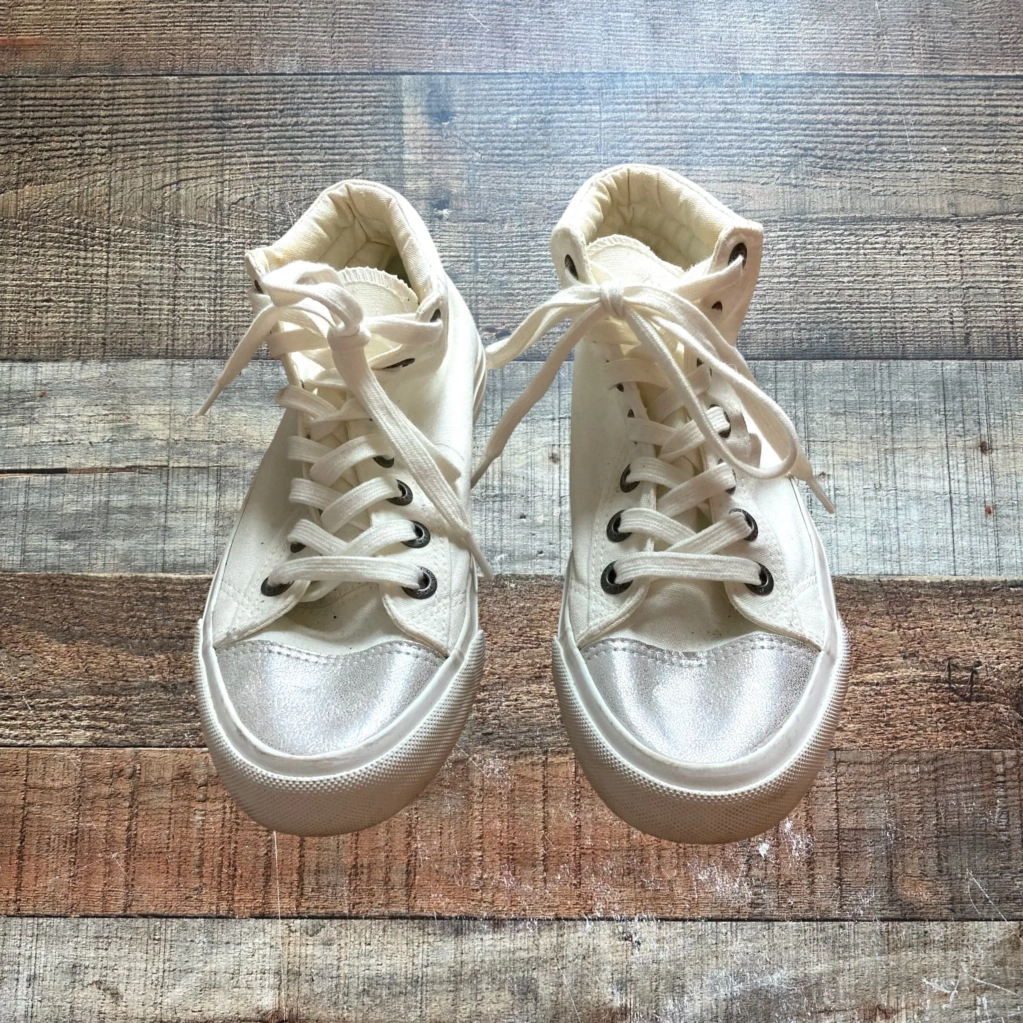 Blowfish Malibu White Canvas High Top Sneakers- Size ~7/7.5 (see notes, no size tag, fit like 7/7.5)