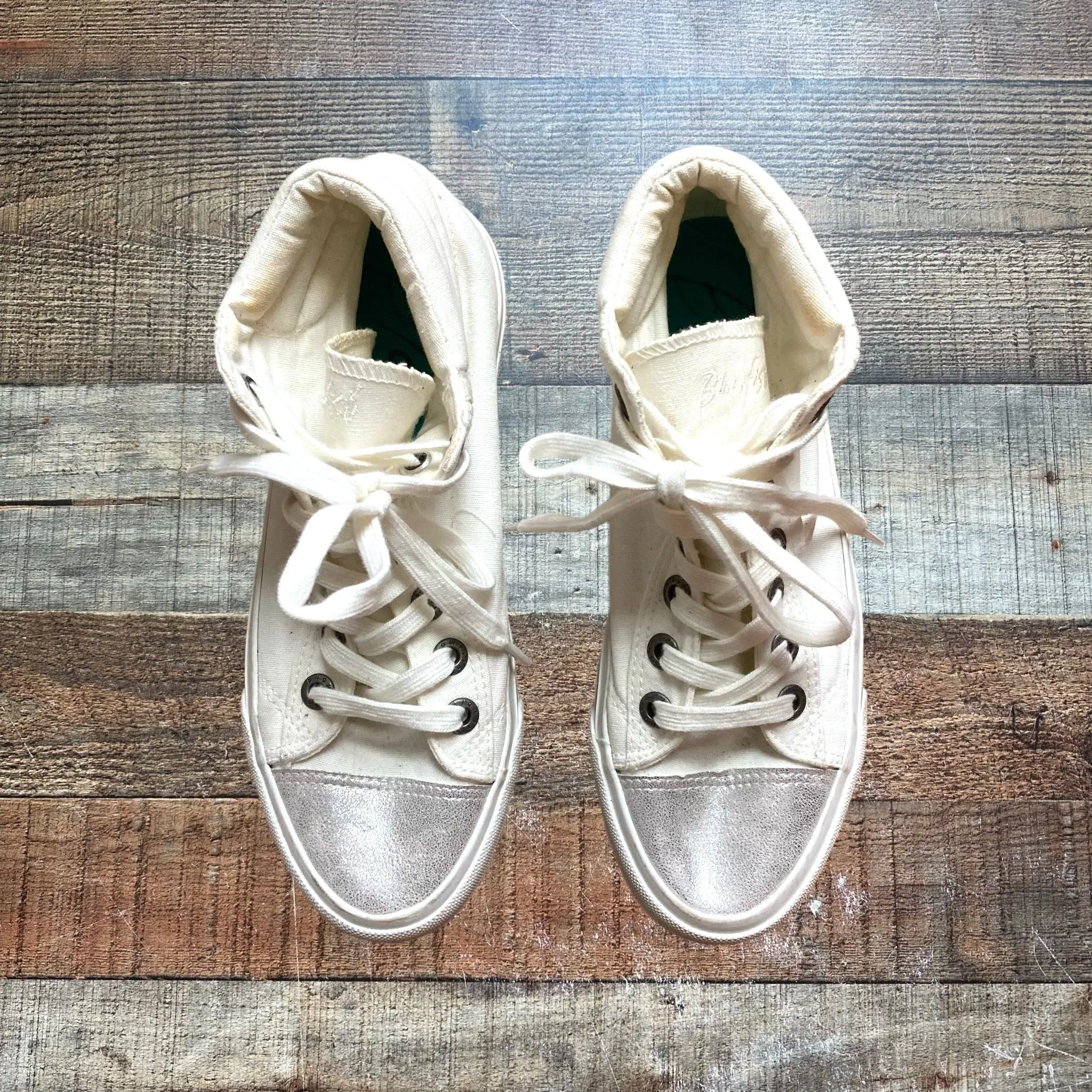 Blowfish Malibu White Canvas High Top Sneakers- Size ~7/7.5 (see notes, no size tag, fit like 7/7.5)