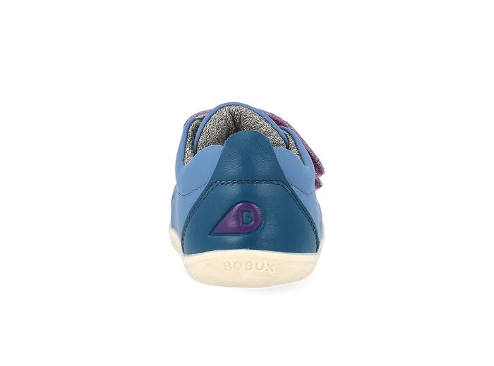 Bobux Grass Court Elemental Blue Purple Velcro Kids Shoes