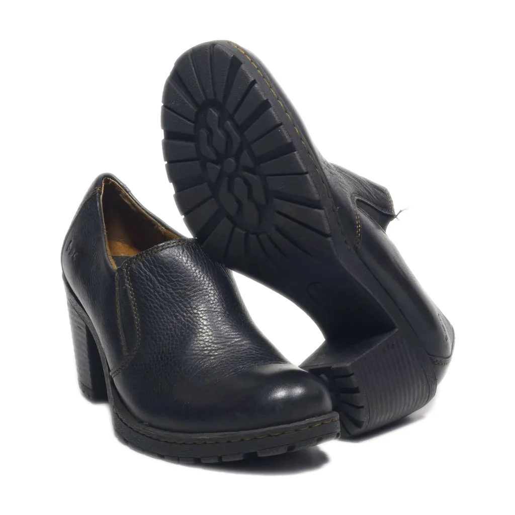 B.O.C Mid-Heel Shoes Leather Black Colour For Women