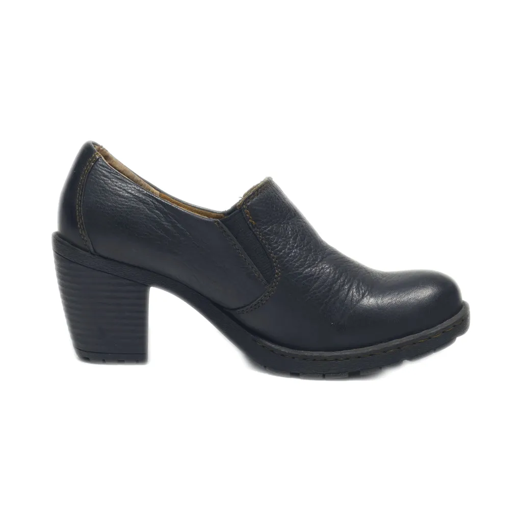 B.O.C Mid-Heel Shoes Leather Black Colour For Women