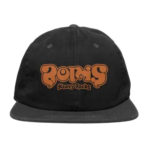 Boris "Heavy Rocks: Orange Logo" Black Dad Hat