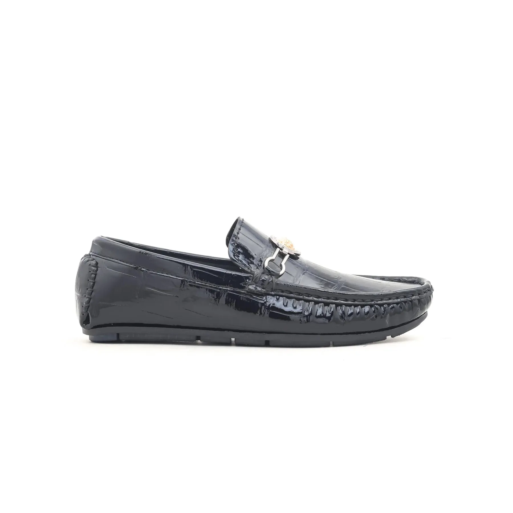 Boys Black Formal Moccasin KD0342