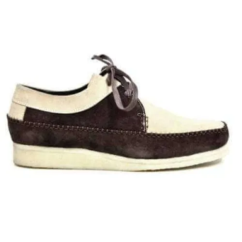 British Walkers Weaver Somerset Men's Beige and Brown Suede