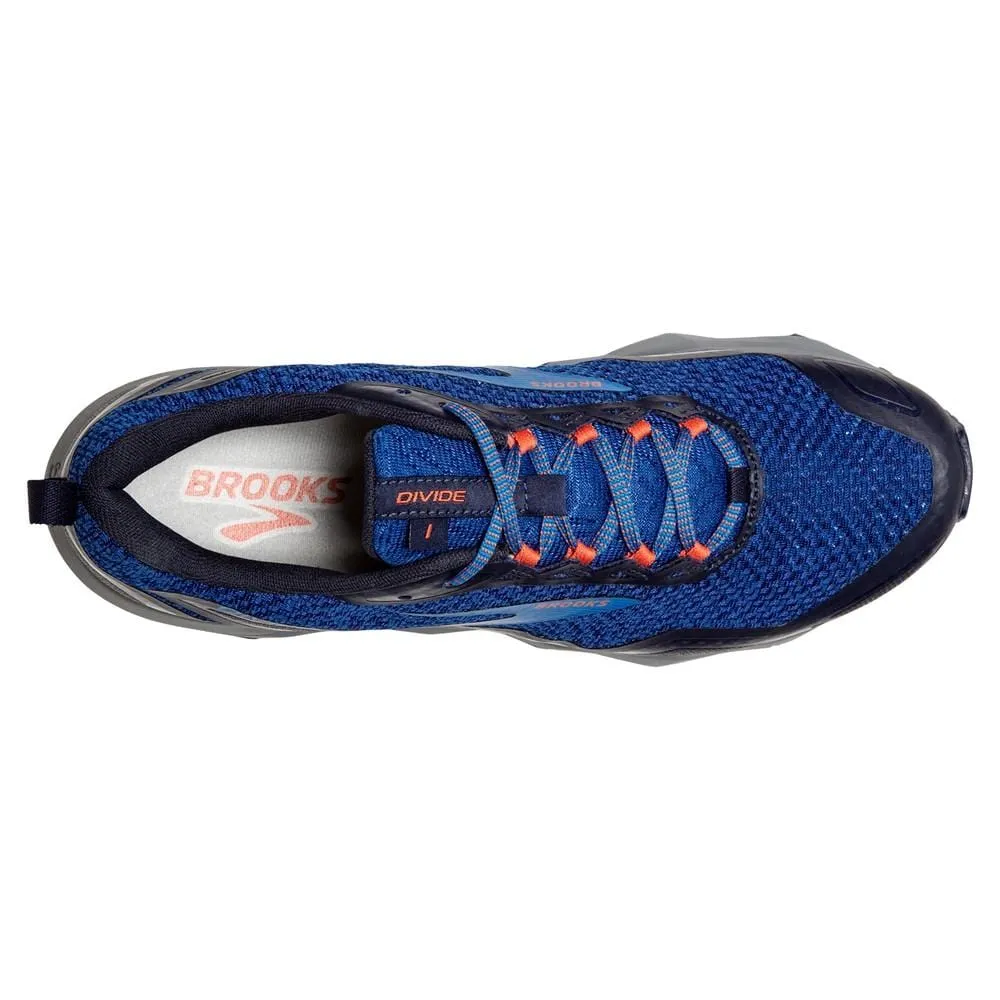 Brooks Divide (Men's) - Blue/Navy/Cherry Tomato