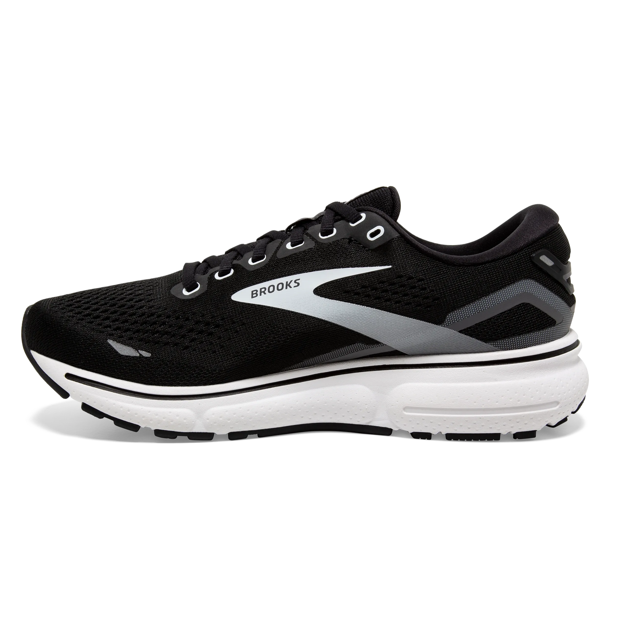 Brooks | Ghost 15 | Men's | Black/Blackened Pearl/White