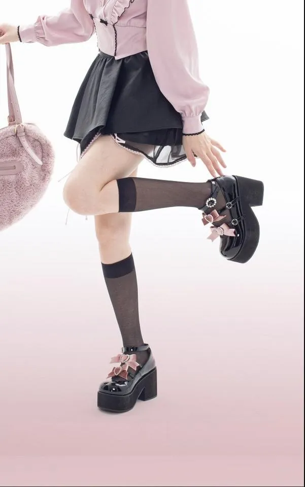 (Buy For Me)~Sheep Puff~Sweet Lolita Heel Punk Platform Shoes