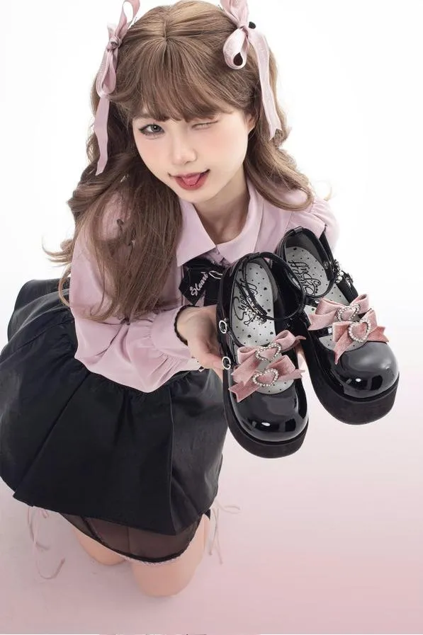 (Buy For Me)~Sheep Puff~Sweet Lolita Heel Punk Platform Shoes