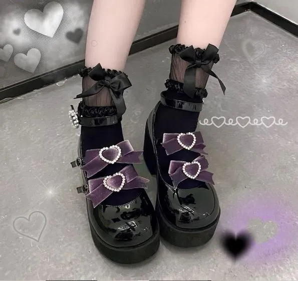 (Buy For Me)~Sheep Puff~Sweet Lolita Heel Punk Platform Shoes