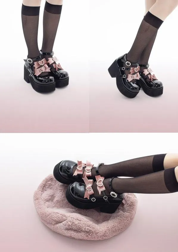 (Buy For Me)~Sheep Puff~Sweet Lolita Heel Punk Platform Shoes