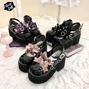 (Buy For Me)~Sheep Puff~Sweet Lolita Heel Punk Platform Shoes