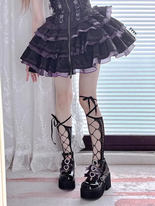 (Buy For Me)~Sheep Puff~Sweet Lolita Heel Punk Platform Shoes