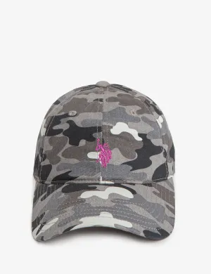 CAMO DAD CAP WITH EMBROIDERED LOGO