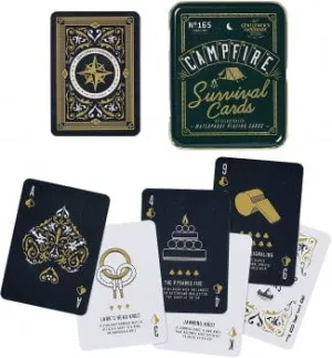 Campfire Survival Cards - 52 Illustrated Waterproof Playing Cards